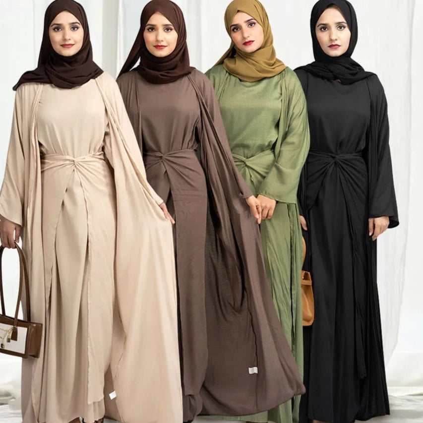 Three piece abaya set