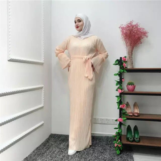 Long sleeve ribbed dress